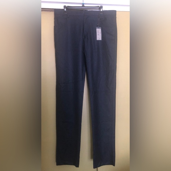 Mens designer slacks. Blue and black check. Light weight. New. - Picture 1 of 5